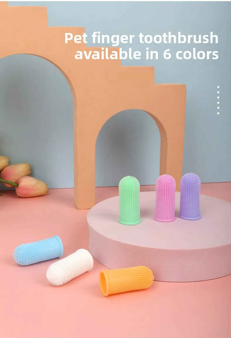 Silicone Finger Cover Pet Toothbrush Disposable Dog and Cat Cleaning & Bathing Tool for Cats and Dogs details