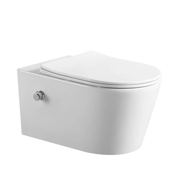 High quality sanitary ware washdown toilet ceramic wc European wall-hung toilet rimless toilet with bidet