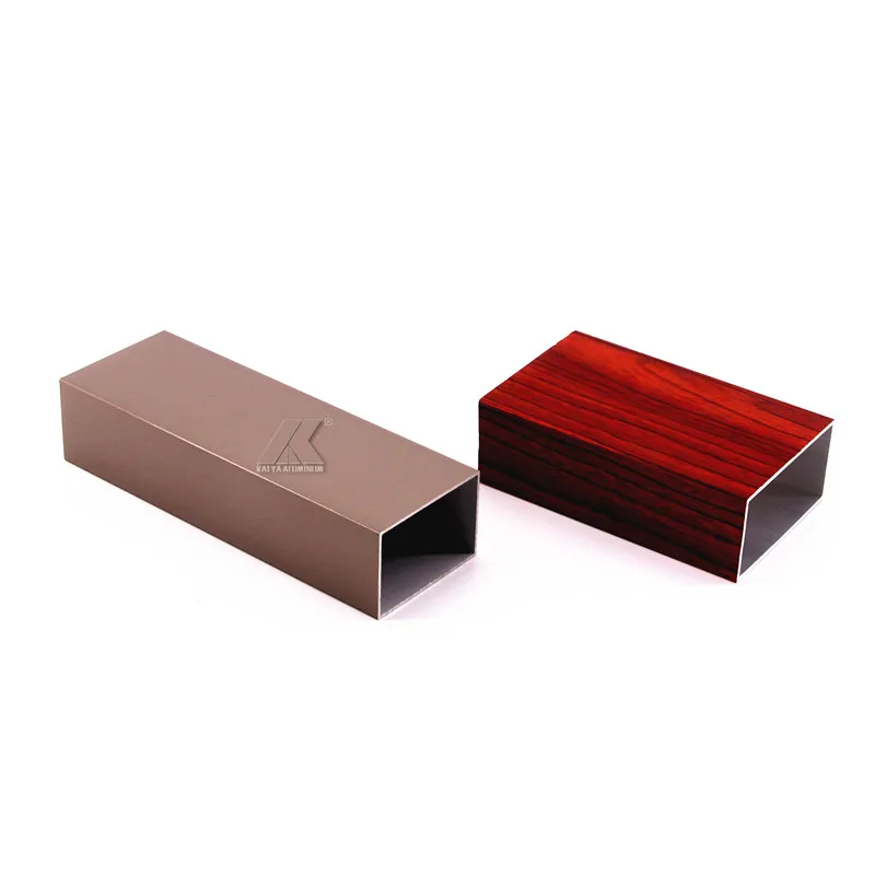 Cooling Aluminum Tubing Extension Profiles Rectangular Brown Paint