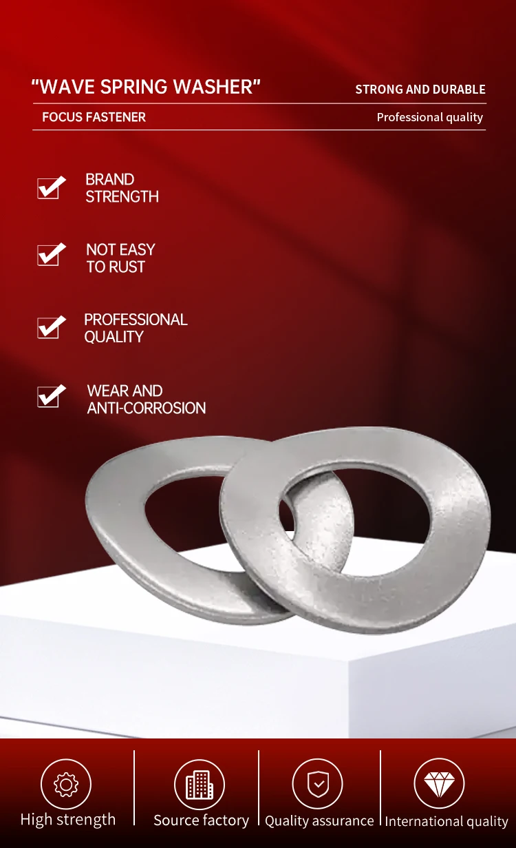 Stainless Steel 304 316 Saddle Wave Spring Washer M1.7m10 Corrugated Elastic Spring Washer