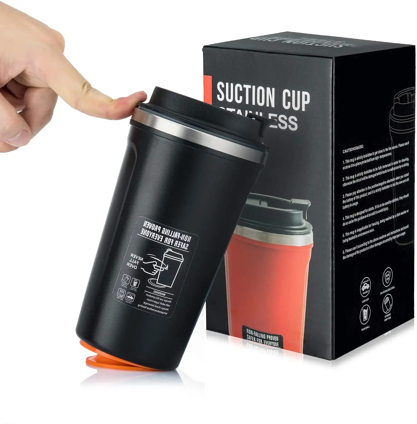 Low Trial Order Wholesale Custom Logo Color Magic Suction Coffee Mug Milk Tea Cup With Suction Mugs