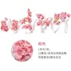 Enredadera de hortensias, rosa, 3 metros de largo, 24 racimos de flores
