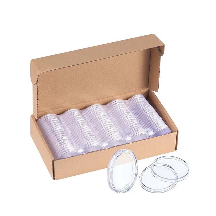 Arkham Horror Coin Capsules - Clear Round Token Storage Cases 25mm | Durable Acrylic, Dust-Proof, and Adjustable Gasket Arkham Horror Coin Capsules - Clear Round Token Storage Cases 25mm | Durable Acrylic, Dust-Proof, and Adjustable Gasket