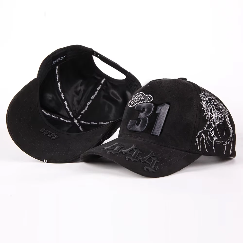 OEM Custom 5 Panel Curved Brim Structured Baseball Cap With Embroidery Logo for Man