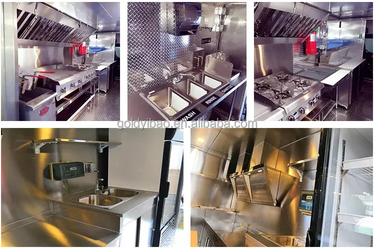 Refrigerator And Air Conditioner Fully Equipped Food Truck/food Trailer