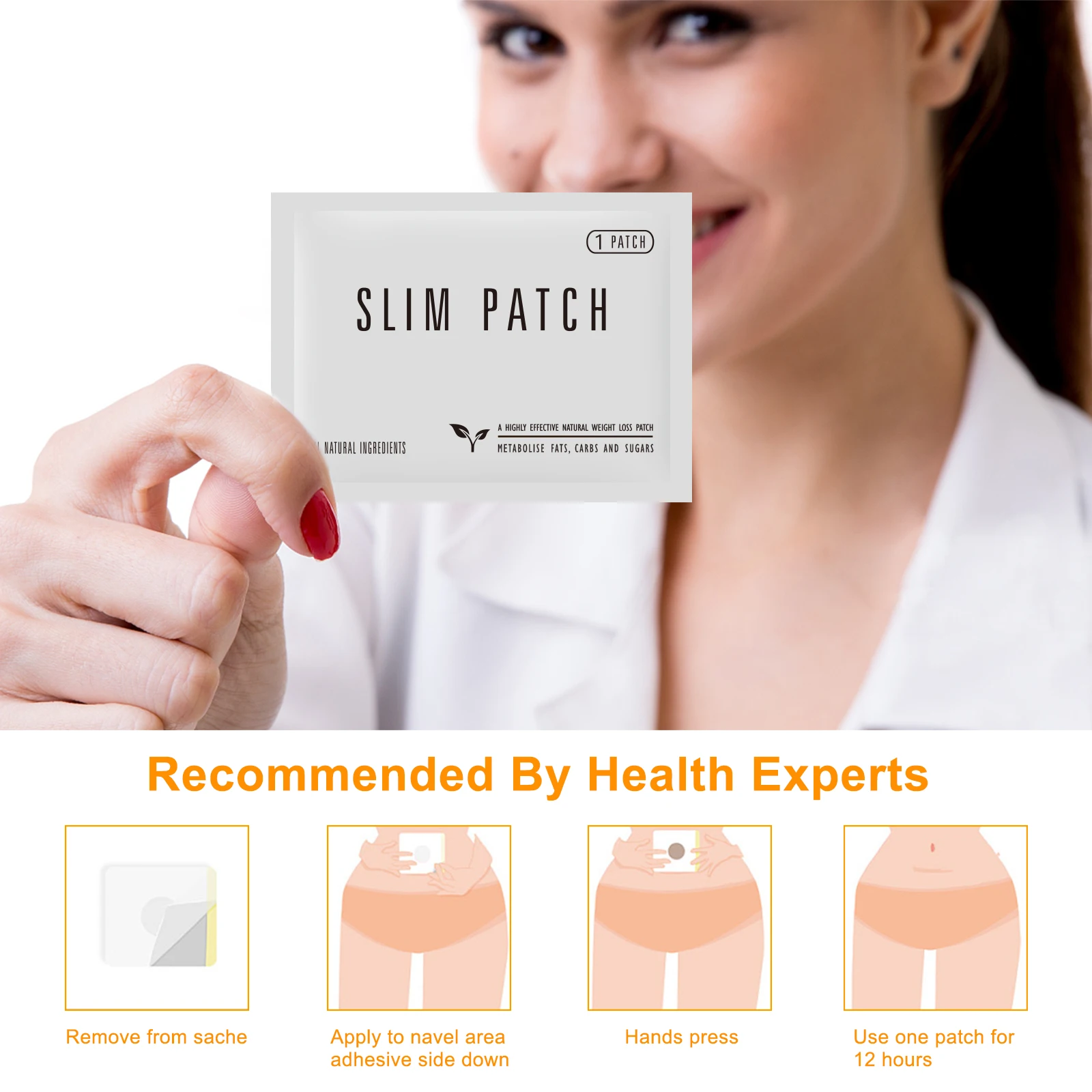 30 Pcs Per Box Red Plaster Weight Loss Slim Patch Slim Patches For ...