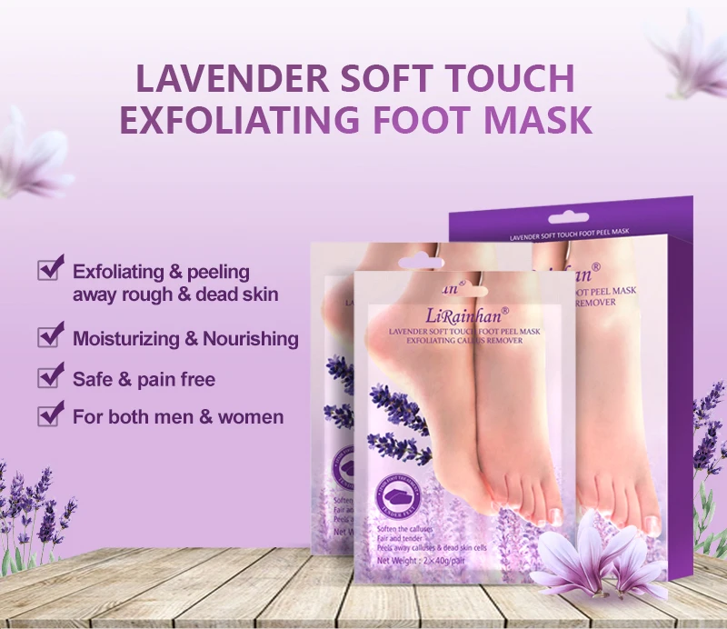 Natural Moisturizing Exfoliating Footmask Peelable Exfoliant Feet Mask