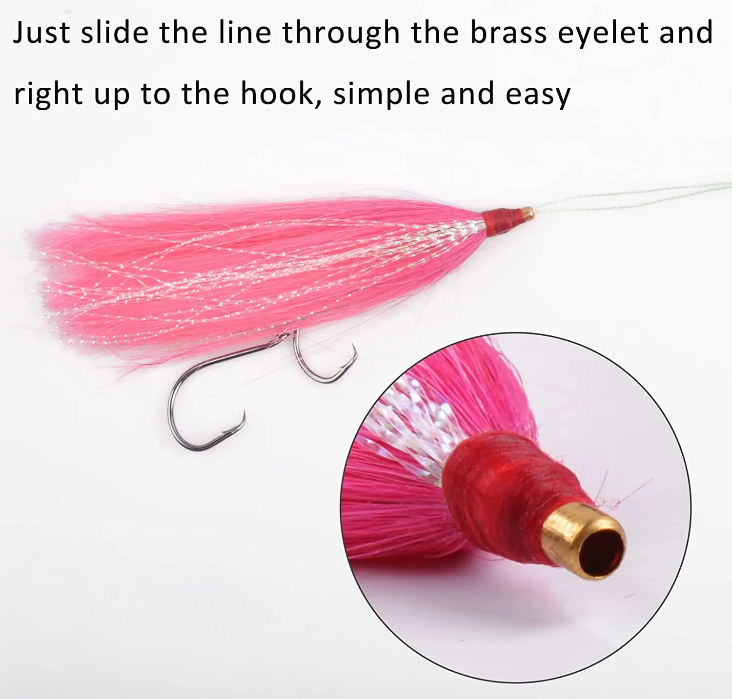 3 Colors 4inch Fishing Bucktail Teasers Fishing Lures Saltwater Fishing