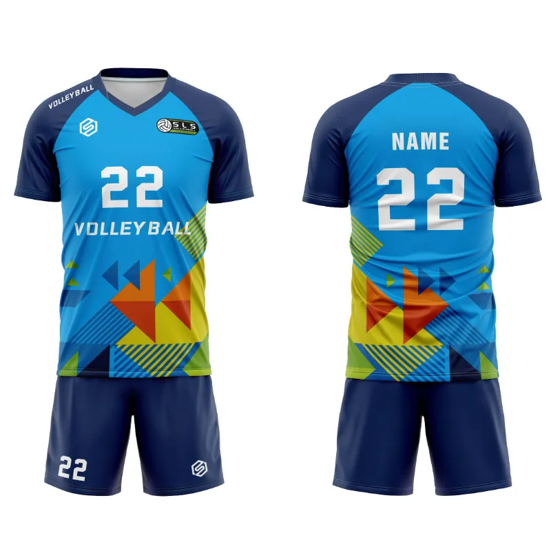 Volleyball Uniforms Fully Sublimation Printed Logo Name Unisex Man