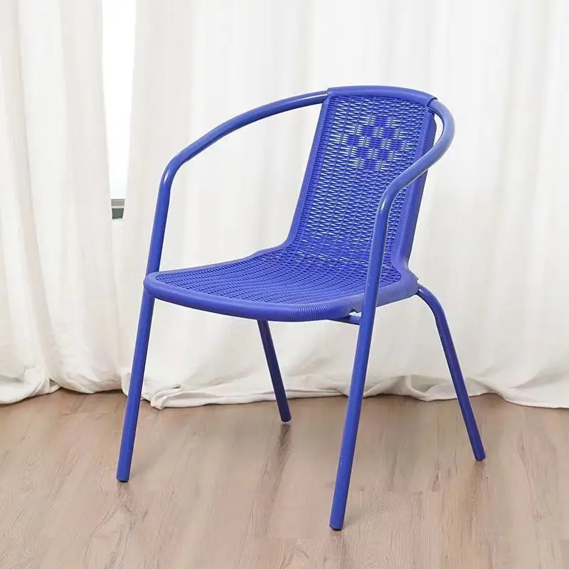 Открытый патио из ротанга стул садовая мебель набор с железной спинкой и водонепроницаемый стол для отдыха на открытом воздухе