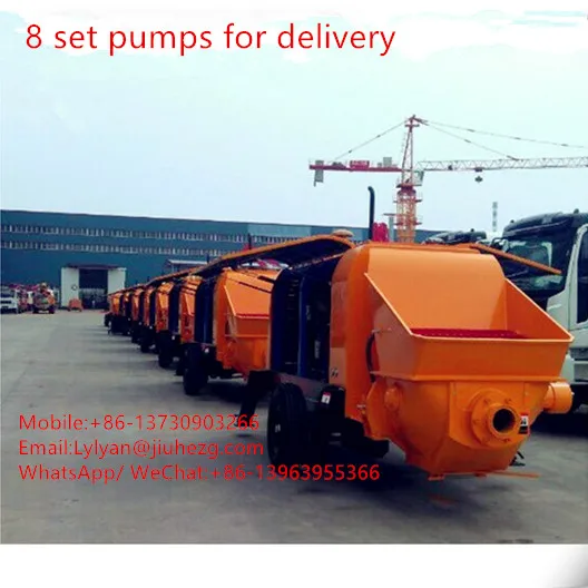 Электрический/дизельный маленький портативный бетононасос с дистанционным управлением для