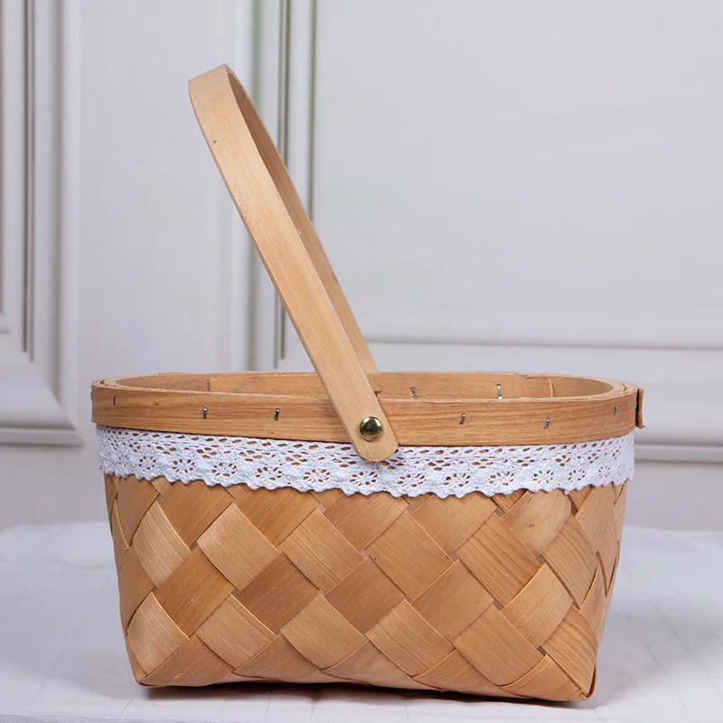■ffroi■ Eco Basket II eco basket Eco Friendly Woven Wood Baskets - Stylish Storage Solutions
