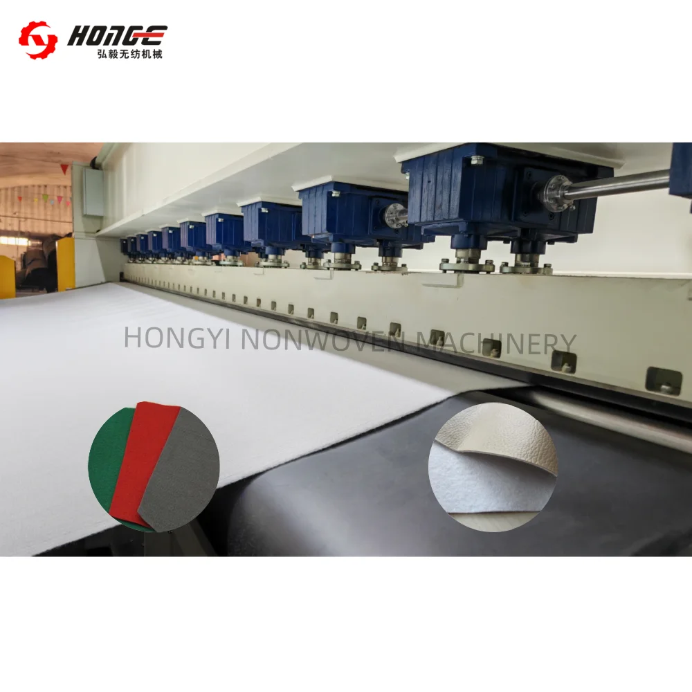 HYL Hongyi-ISO9001 High Speed Synthetic Leather Making Needle Punching Production Line for Nonwoven Machinery