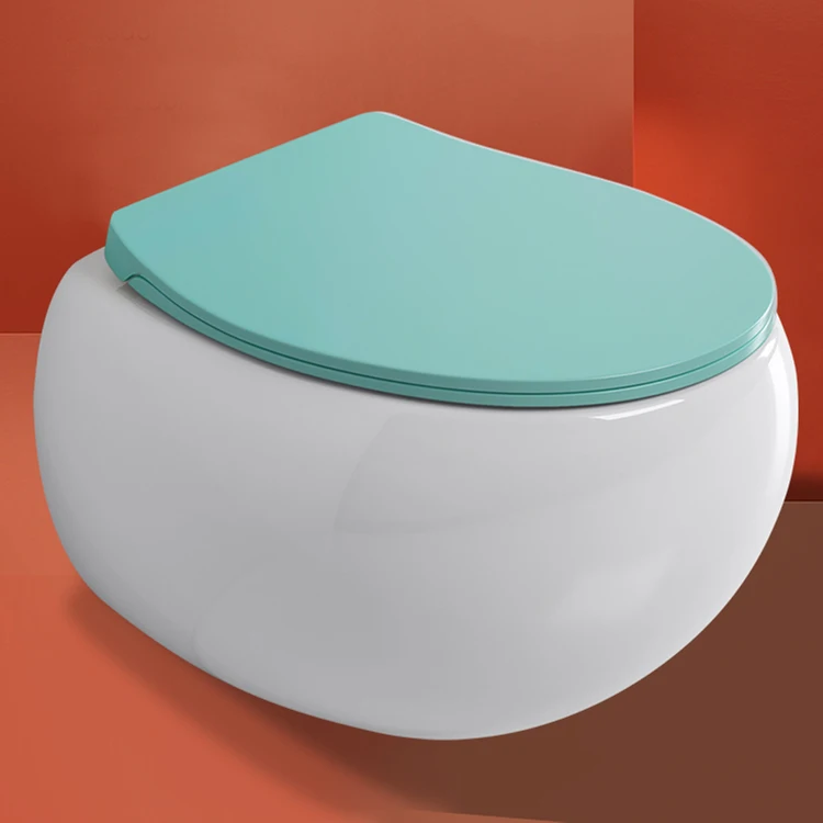 Modern Colour Sanitary Ware Suspendu Wc Rimless Wall Mounted Row Toilet