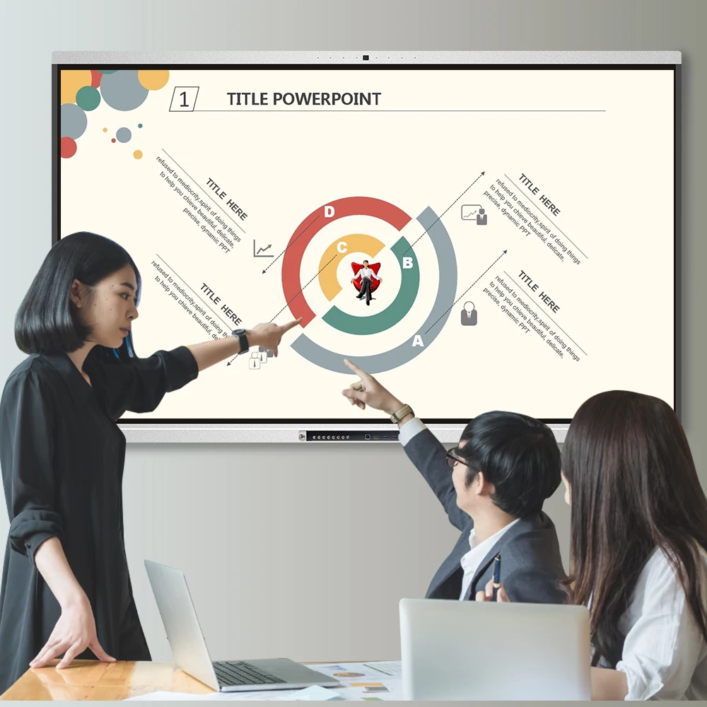 EIBOARD LED Interactive Flat Panel Smart Board Chips V100 Interactive Touch Screen for School Meeting