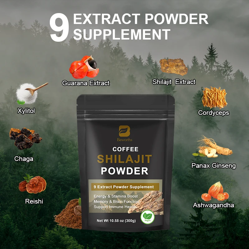 Shilajit Extract with 9 Natural Ingredients Blended Shilajit Instant Coffee Powder 200g