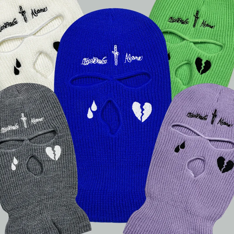 Wholesale Knit Full Face Mask,1/2/3 Hole Custom Winter Hats Ski With