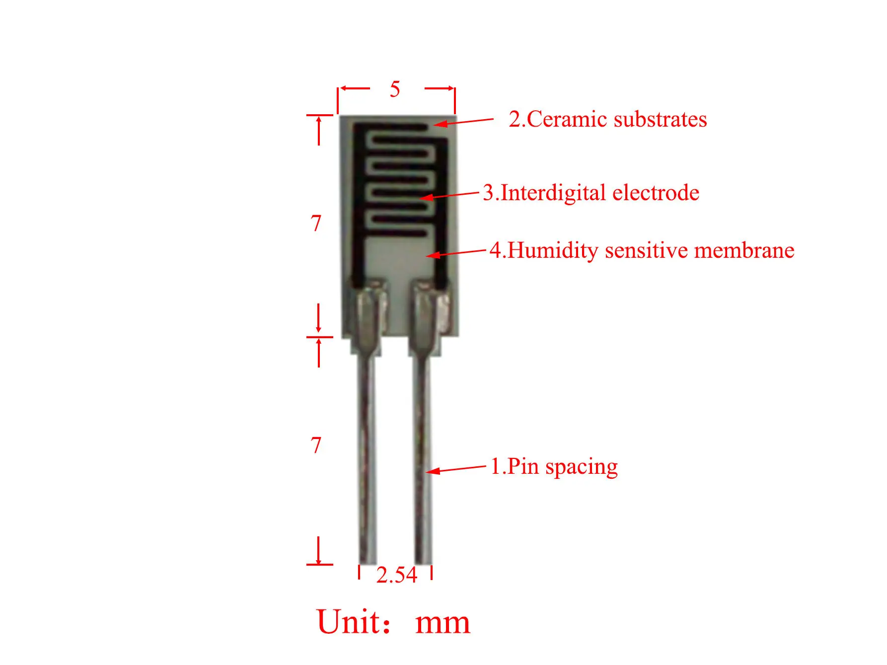 Humidity Resistance Type Polymer Humidity Sensor Humidity Sensitive ...