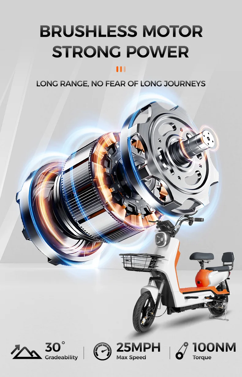 25 MPH Long-Range Electric Scooter with Dual Seats, Basket, LED Light & 40–60 km Range