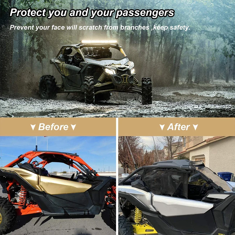 2023 X3 оконные сетки совместим с 2015 2016 2017 2018 2019 2020 2021 2022 Can Am Maverick X3 & X3 Max