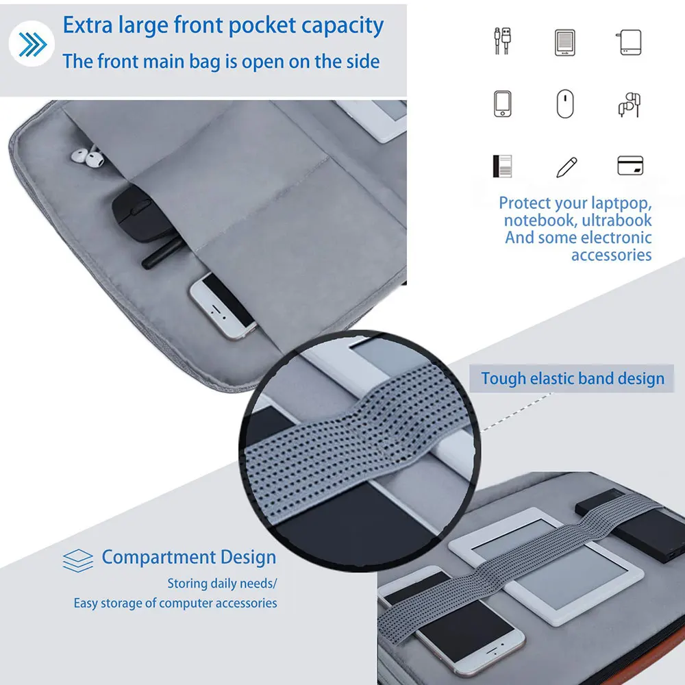 product laptop cover macbook 14 inch simple business case ultra thin lightweight folding design water sleeve soft dnb36 for custom-5