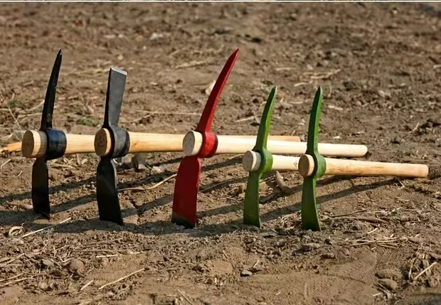 pick axe pickaxe mattock pick with wood handle mattock head pickaxe striking tool