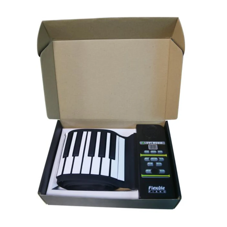Высококачественный музыкальный портативный инструмент для начинающих силиконовый ручной рулон 88 клавиш клавиатура