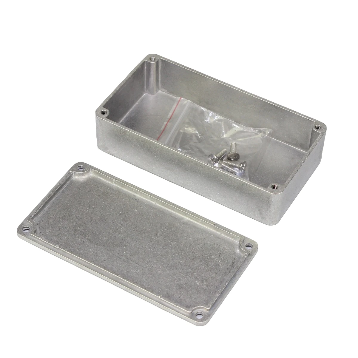 ESUPPORT 1590A Alu-Gehäuse Für Gitarreneffektpedal – 92x38x31 Mm, Silber, Inkl. Schrauben