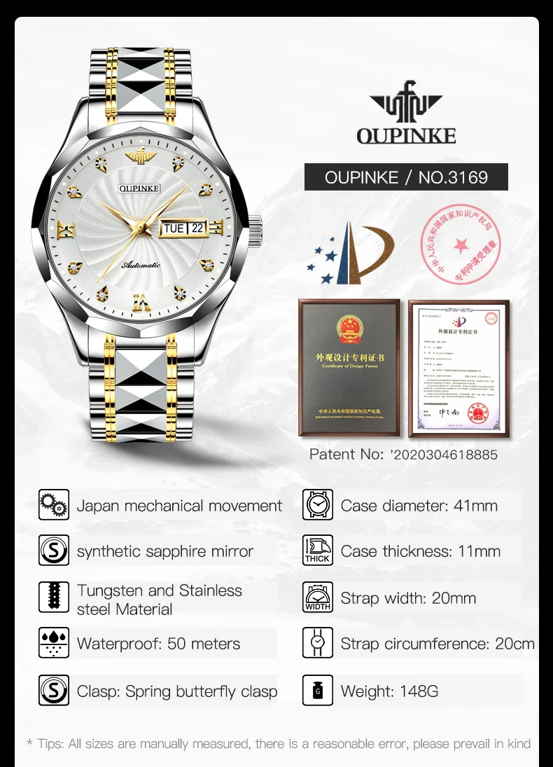 Oupinke Men Watch stainless | GoldYSofT Sale Online
