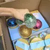 Gros chignons boba à paillettes dorées de 10 cm (couleur aléatoire)