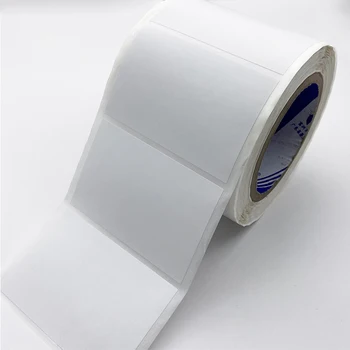 Thermal Circle Sticker Rolls Black Label Direct Small Barcode Sheets Preprinted Labels Blank Pp Bopp Roll 4X6