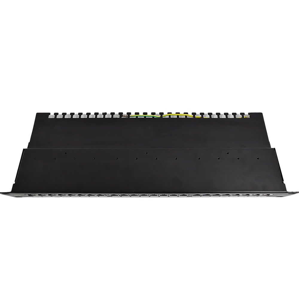 Factory Wholesale Manufacture Price High Density19" 1U 24-port Category 5e Shielded Patch Panel for Server Racks factory