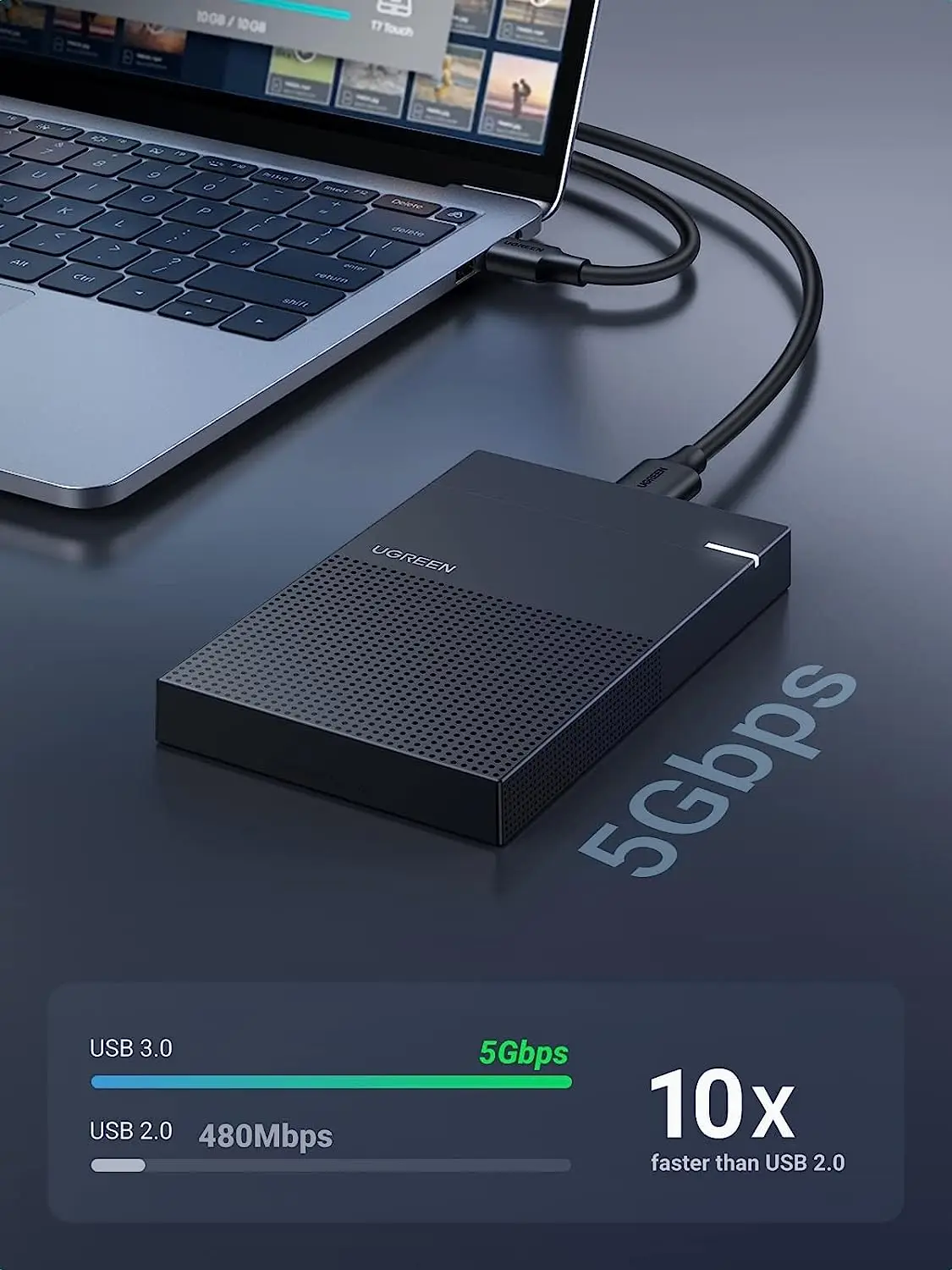 Ugreen硬盘驱动器外壳2.5英寸sata至usb 3.0免工具9.5毫米固态硬盘驱动器外壳外部计算机笔记本电脑硬盘外壳 - Buy 外置 ...