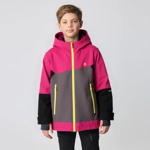 OEM ODM Custom Autumn Thin Patchwork Hiking Breathable Windproof Waterproof Outdoor Hooded Softshell Kids Jackets