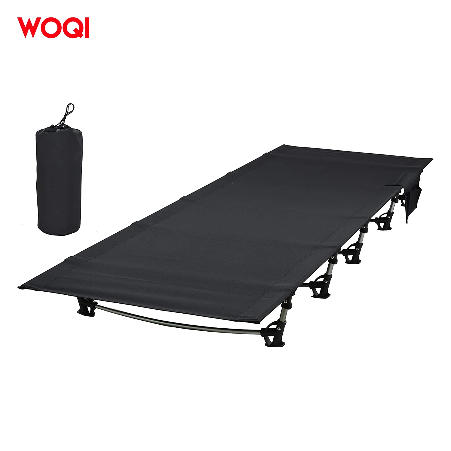 Woqi Hot Sale Folding Cot Aluminum Frame Travel Outdoor Folding Camping
