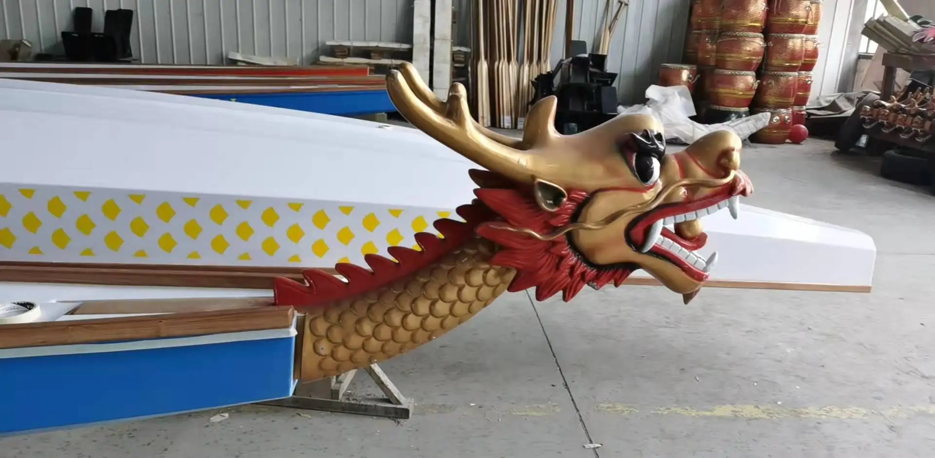Professional Beautiful Shape IDBF 912F Mini Dragon Boat Package Wooden Seats