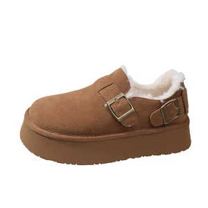 Fashion Ladies New Classical Winter Thick Bottom Shoes Non Slip Large Cotton Padded Warm Fashion Snow Boots