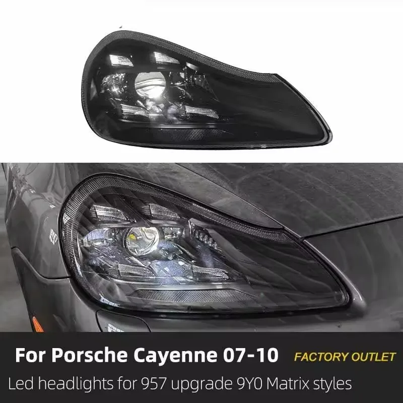 2022 Matrix Style LED Headlights for Porsche Cayenne 957