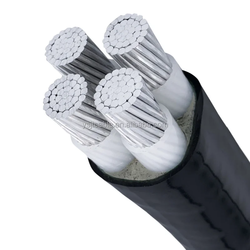 5 Cores Power Cables with XLPE/PE PVC Insulated Aluminum Wire 0.6/1KV Electric Wires for Underground Building Wiring 25/35/50mm