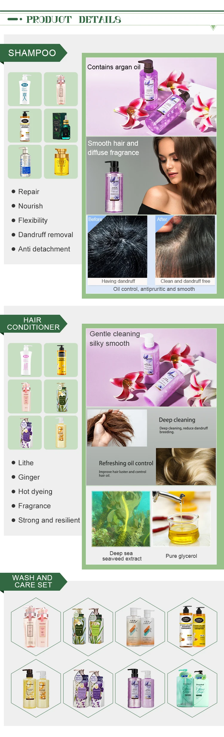 Natural Fragrant Nourishing Oil Control Smoothing Shampoo Enhancing Shiny Moisturizing Fragrant Hair Shampoo details