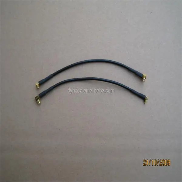 RF cable assembly MMCX right angle male to MCX male for RG174 pigtail cable