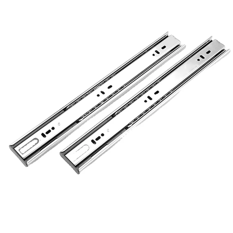 GORGEOUS metal full extension bearings cabinet drawer black telescopic self closing hydraulic drawer slide