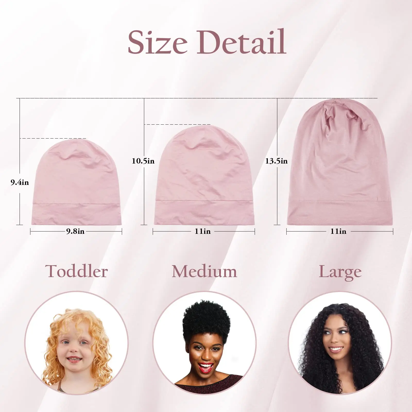 Double Layers Modal Mulberry Silk Bonnet Silk Hair Bonnet For Sleeping ...