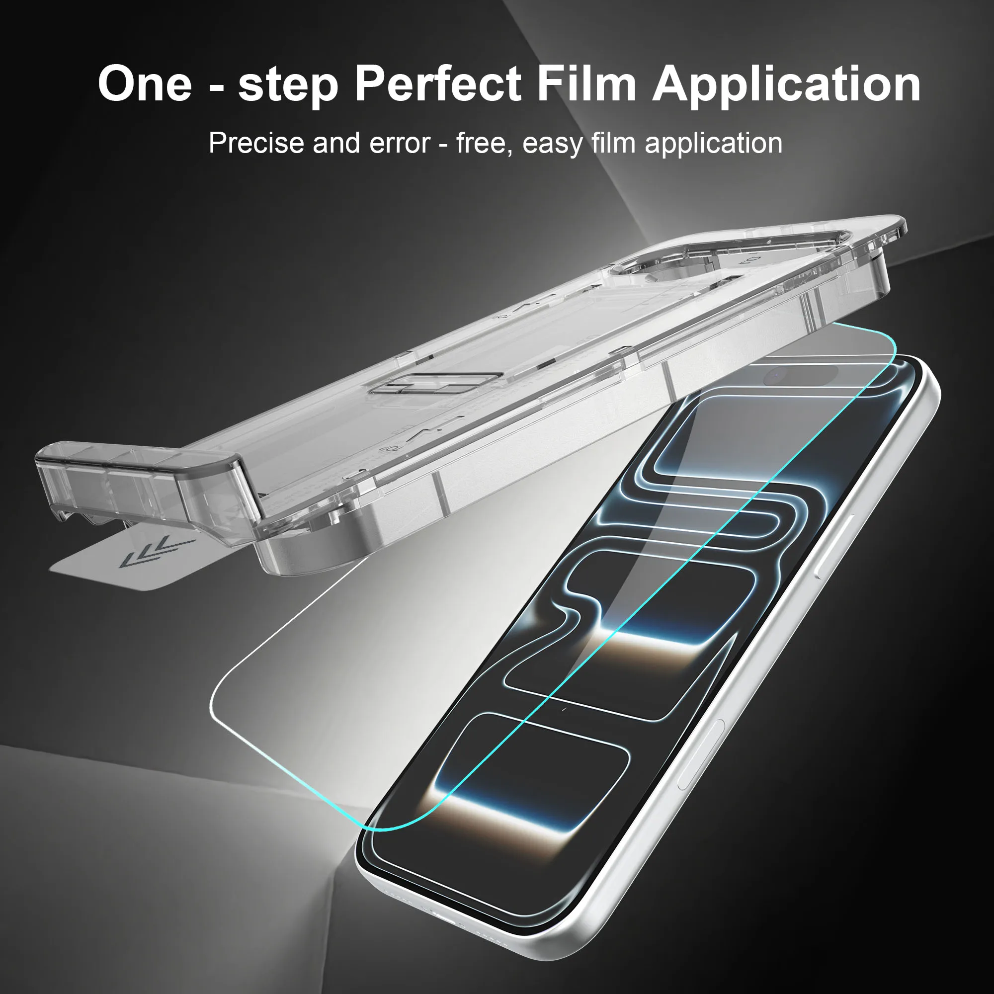 Laudtec Kickstand Tray for Tempered Glass Phone Screen Protector Film Easy Installation Holder for Iphone 17 Air Pro Max Sjk1107