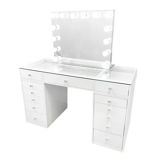 Современный стеклянный Настольный столик с ящиками для