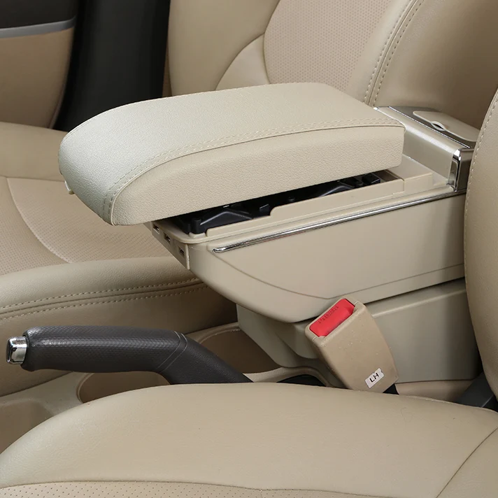 product car interior decoration leather car armrest box for chevrolet sail 3 armrest box central armrest box-4