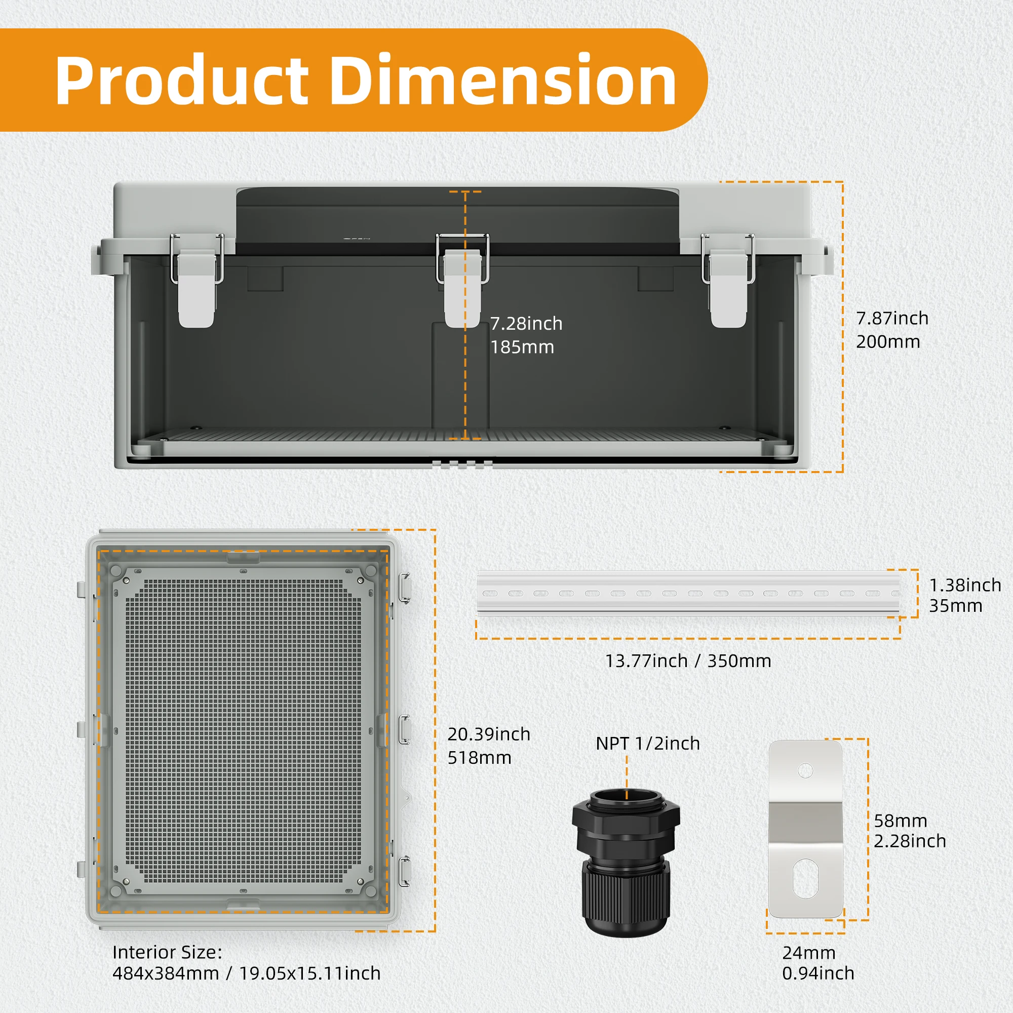 LeMotech Projekt Box ABS Kunststoff Verteilerkasten IP65 Wasserdicht Elektrische Boxen Universal Gehäuse Schwarz Außengröße 63x58x35mm(1 Stück