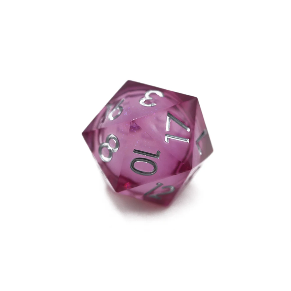 Custom D20 Resin Dice for Dnd Game 33mm Oversize Liquid Core Polyhedral Dice Size 16mm supplier