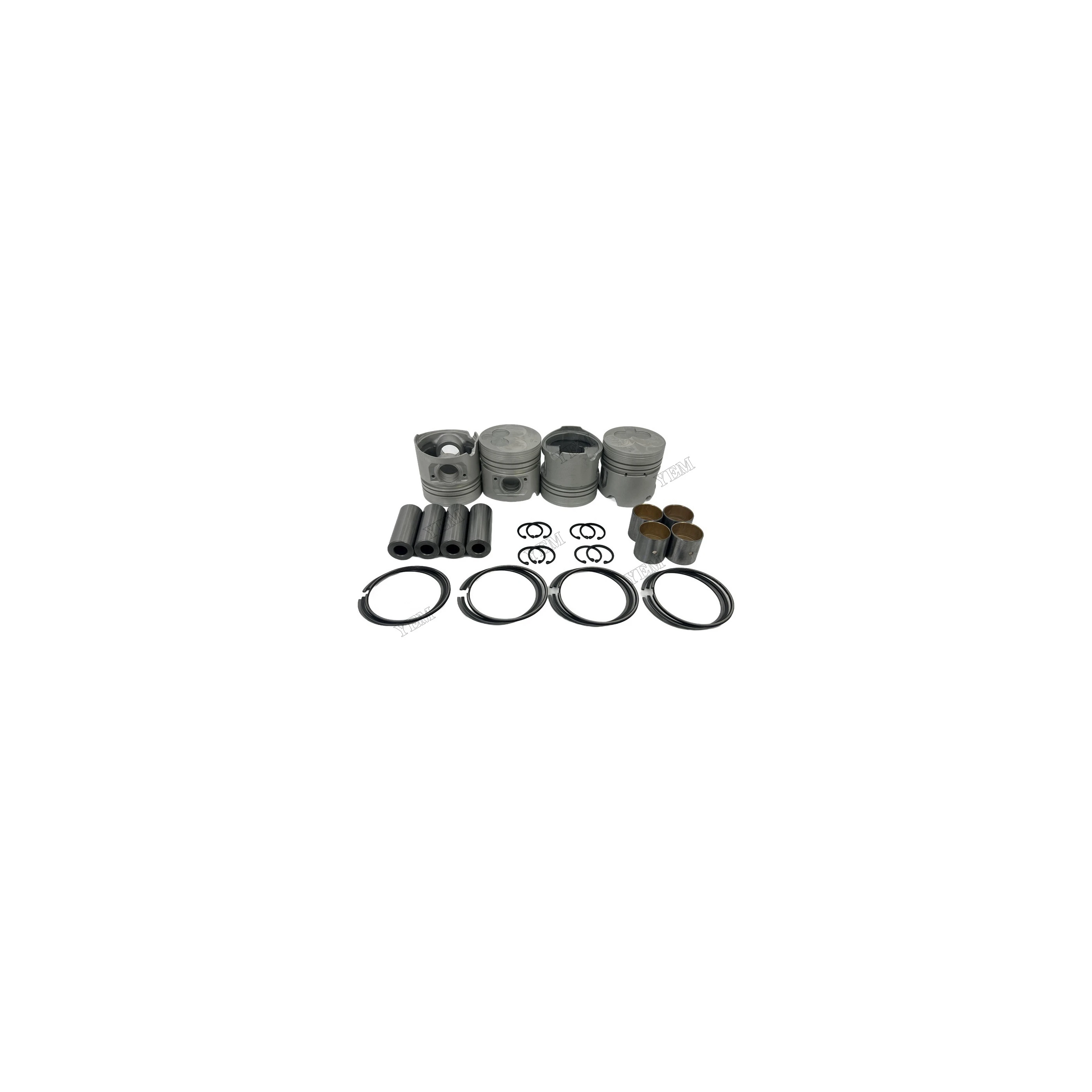 Pistons and Piston Rings Kit Compatible for Isuzu C240 High Quality Engine Parts