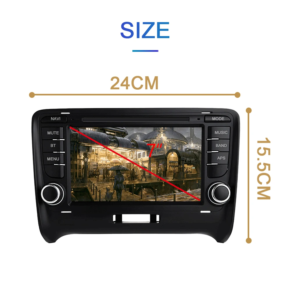 For Audi TT MK2 8J Car GPS Navigation Radio Stereo Headunit Autoradio  Android BT
